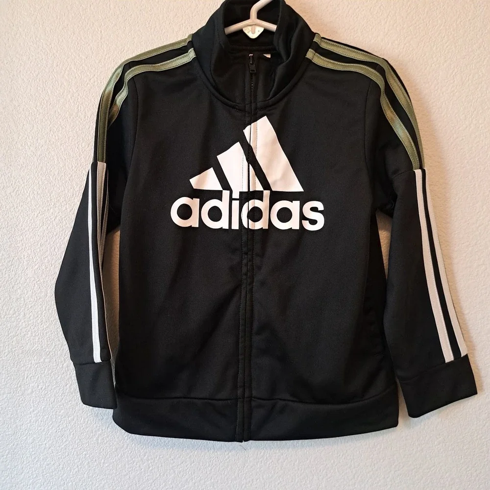 Adidas Track Jacket and Under Armour Joggers Kids Set Black Navy 3T